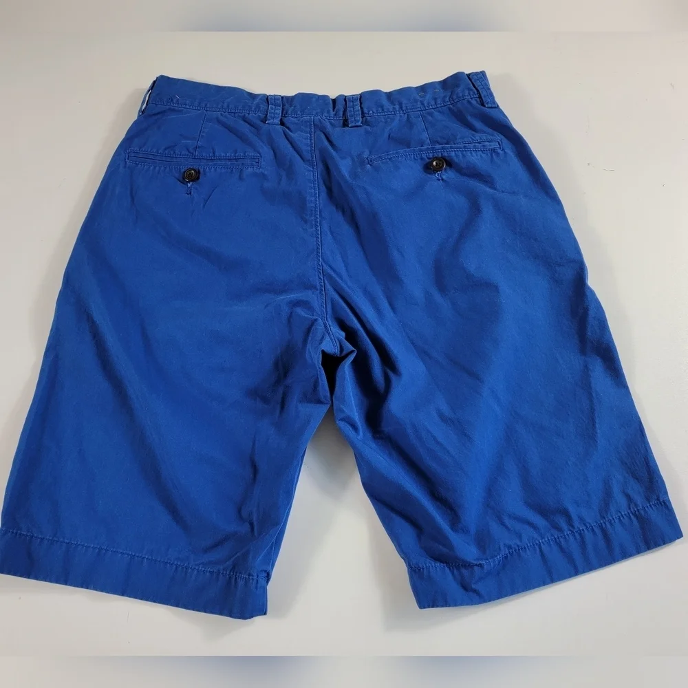 J Crew Club Shorts Mens Size 30 x 11 Blue Flat Front Chino